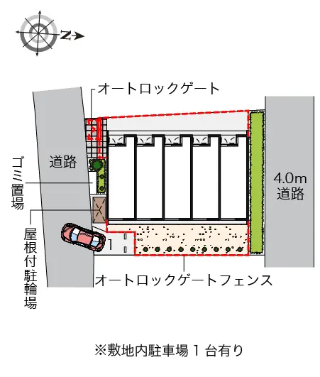 ★手数料０円★世田谷区若林 月極駐車場